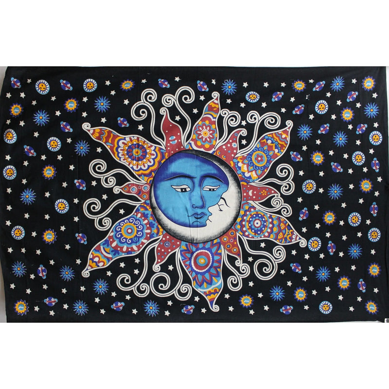 82"x55" Sun Moon Tapestry - East Meets West USA