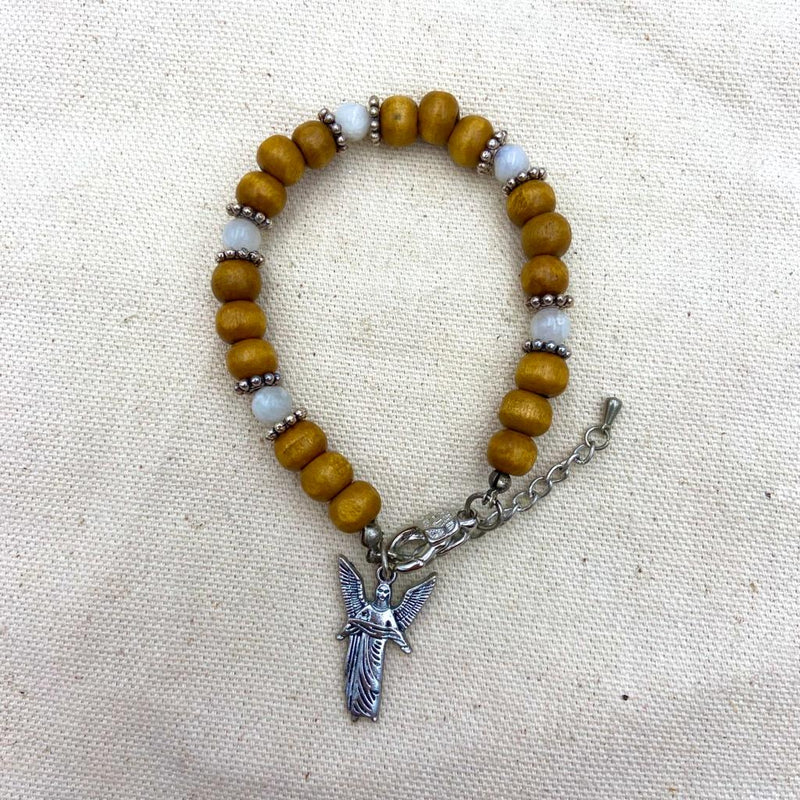 8MM Moonstone Archangel Gabriel Bracelet - East Meets West USA