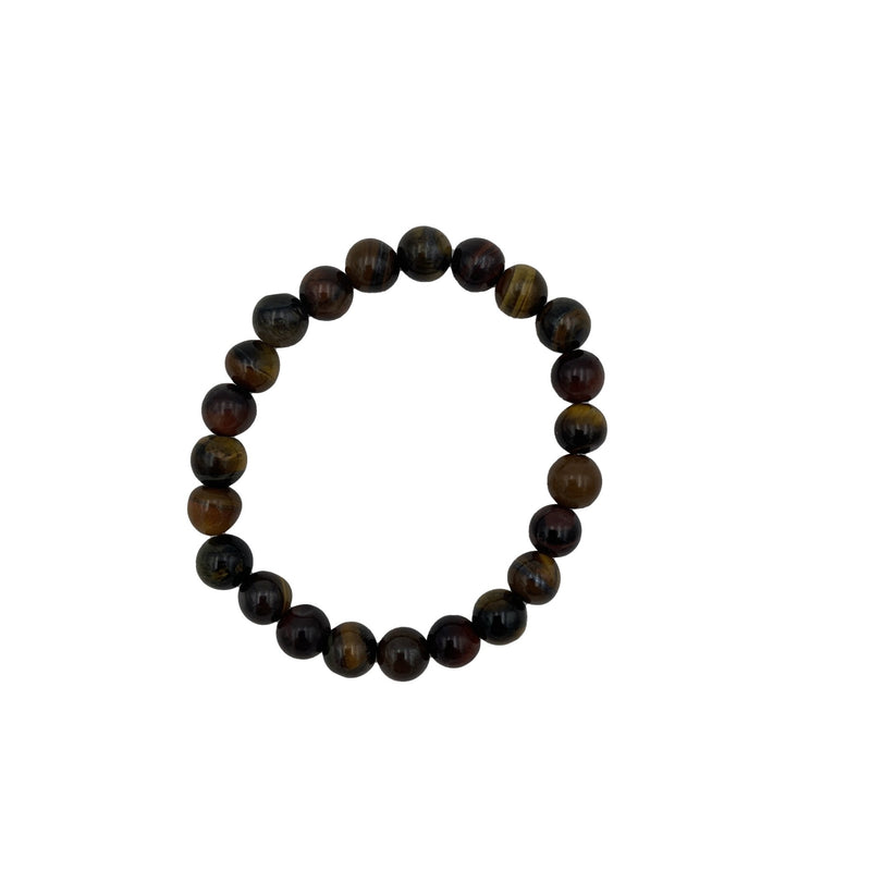 8MM Tri-Color Tiger Eye Bracelet - East Meets West USA