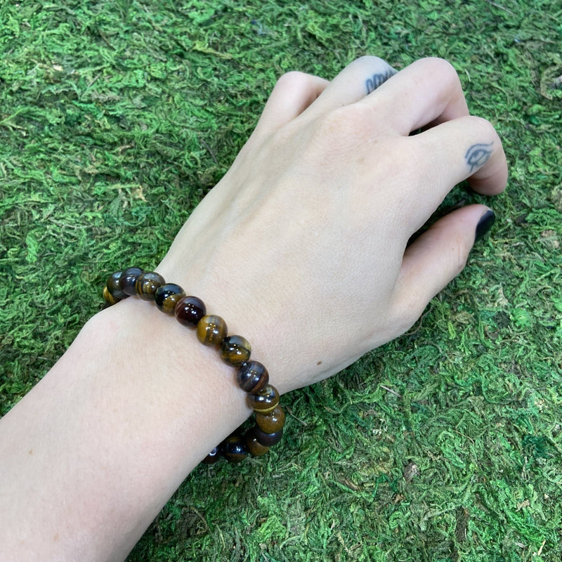 8MM Tri-Color Tiger Eye Bracelet - East Meets West USA
