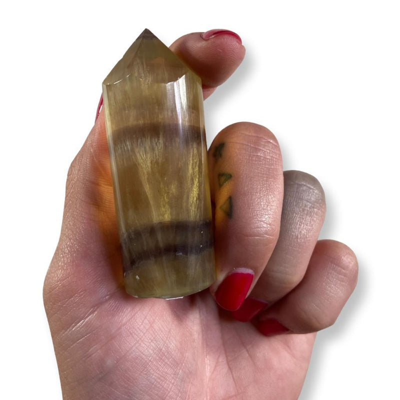 95g Yellow Fluorite Point - East Meets West USA