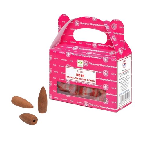 Satya Backflow Rose Incense Cones 