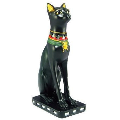 Black Egyptian Cat Figurine - East Meets West USA