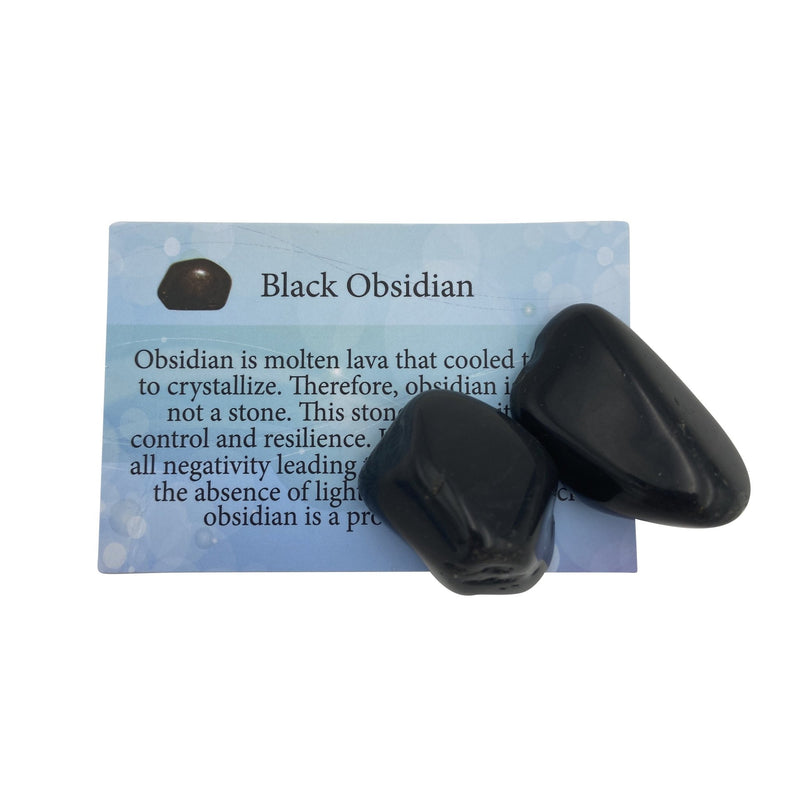 Black Obsidian Information Card - East Meets West USA