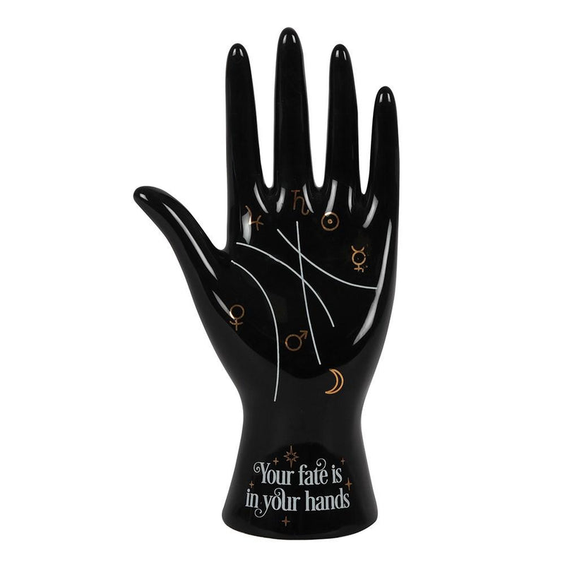 Black Palmistry Hand Ornament - East Meets West USA