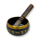 Black Sanskirt Singing Bowl - East Meets West USA