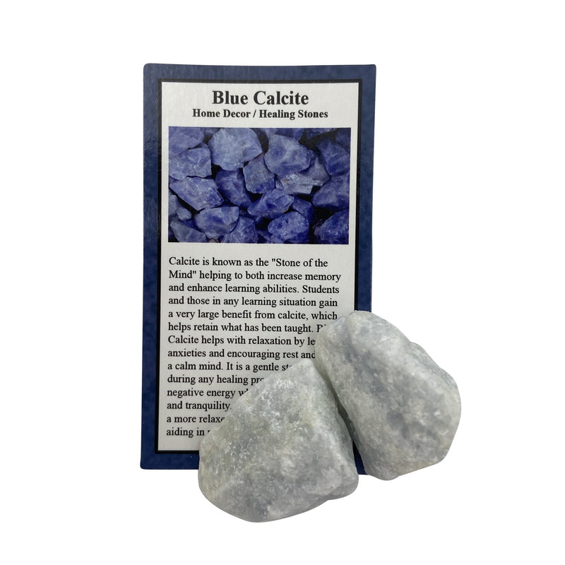 Blue Calcite Information Card - East Meets West USA