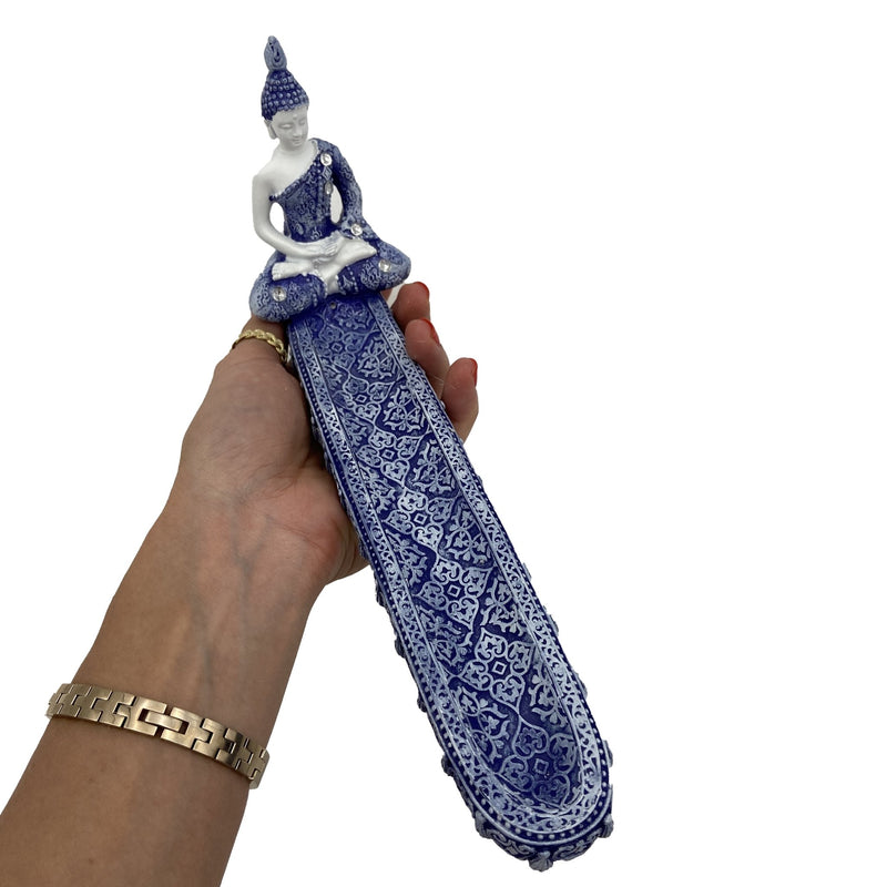 Blue Tibetan Buddha Incense Buner - East Meets West USA