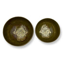 Brass Etched Hamsa Singing Bowl - East Meets West USA