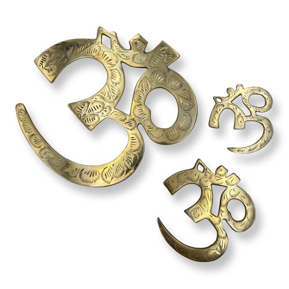 Brass Om Wall Plaque - East Meets West USA