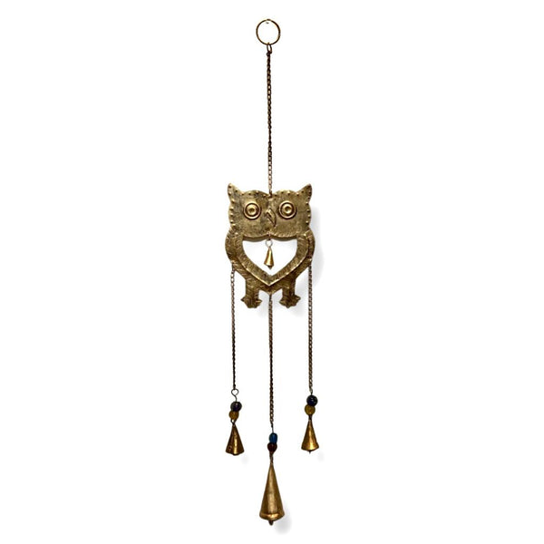 Brass Owl Chime - East Meets West USA