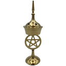 Pentacle Standing Brass Incense Resin Burner 