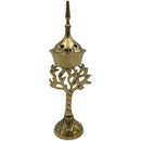 Tree of Life Standing Brass Incense Resin Burner 