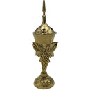 Lotus Standing Brass Incense Resin Burner 