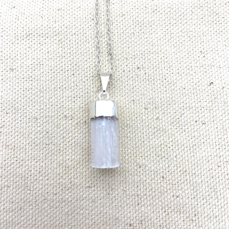 Capped Selenite Necklace - East Meets West USA