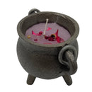 Rose Cast Iron Cauldron Candle