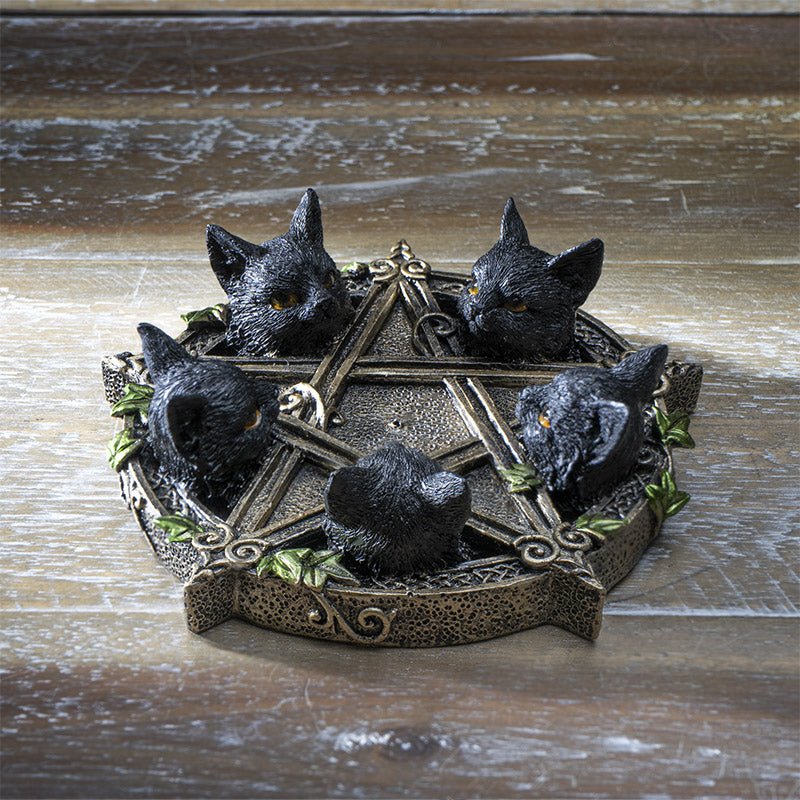 Cat Pentagram Incense Burner - East Meets West USA