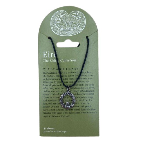 Celtic Claddagh Heart Pewter Necklace - East Meets West USA
