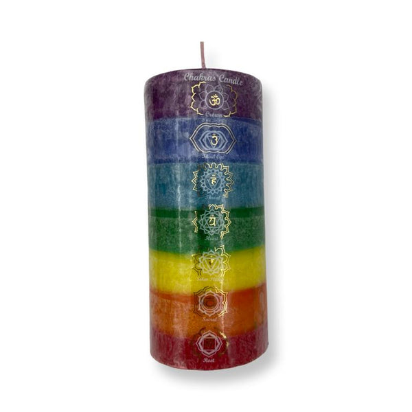 Chakra Pillar Candle (Unscented) - East Meets West USA