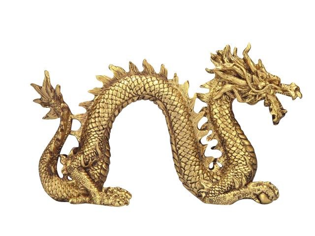 Gold Chinese Zodiac Dragon Statue | East Meets West USA