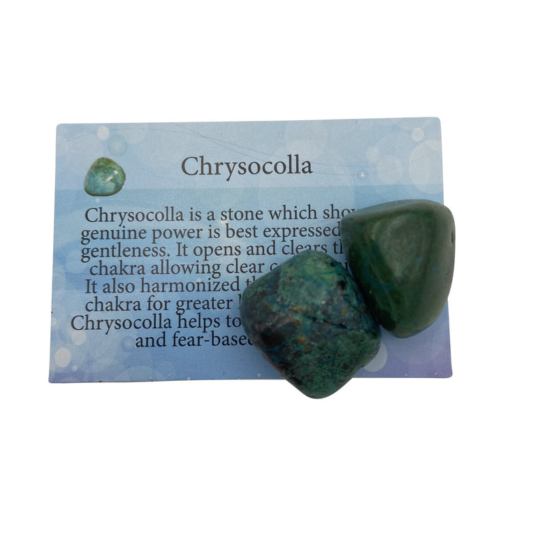 Chrysocolla Information Card - East Meets West USA