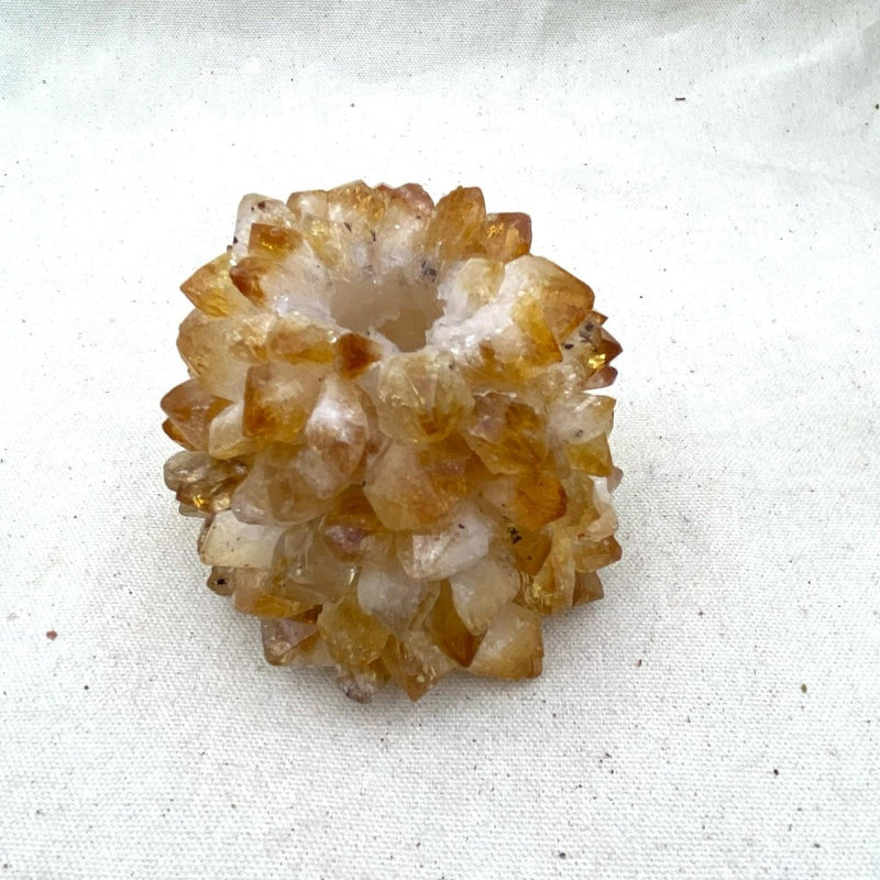 Citrine Cluster Candle Holder - East Meets West USA