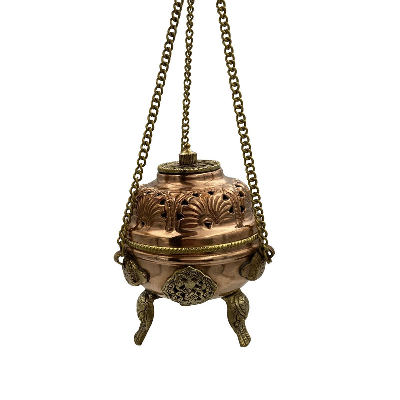 Copper Hanging Ornate Incense Burner - East Meets West USA