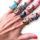 Crystal Crescent Moon Ring