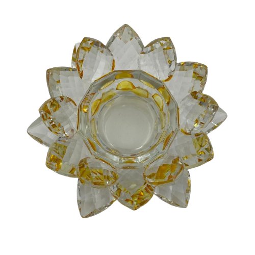 Crystal Lotus Candle Holder - East Meets West USA