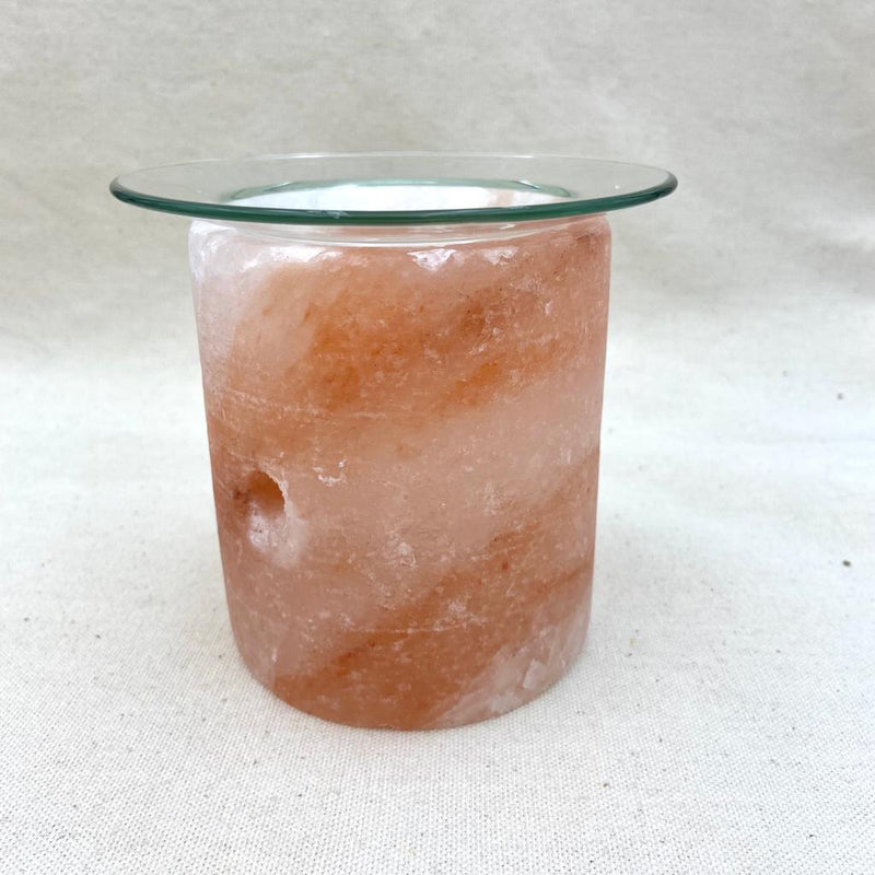 Cylindrical Himalayan Salt Oil Burner - East Meets West USA