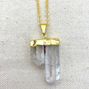Double Point Clear Quartz Necklace - East Meets West USA