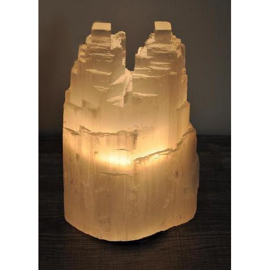 Double Point Selenite Lamp - East Meets West USA