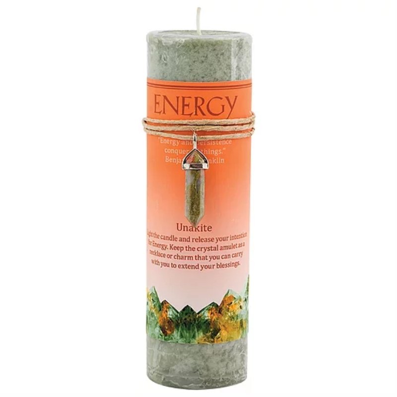 Energy Unakite Candle - East Meets West USA