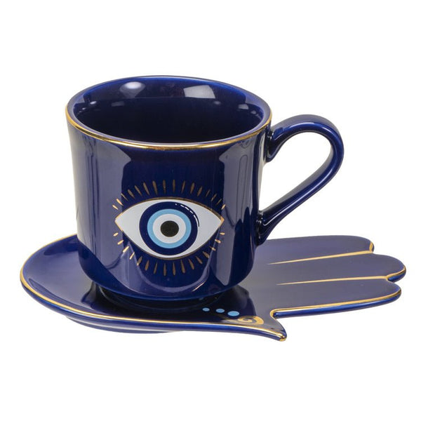 Evil Eye Cup & Saucer - East Meets West USA