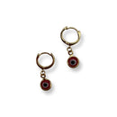 Red Evil Eye Mini Hoop Earrings