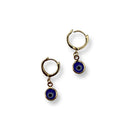 Blue Evil Eye Mini Hoop Earrings