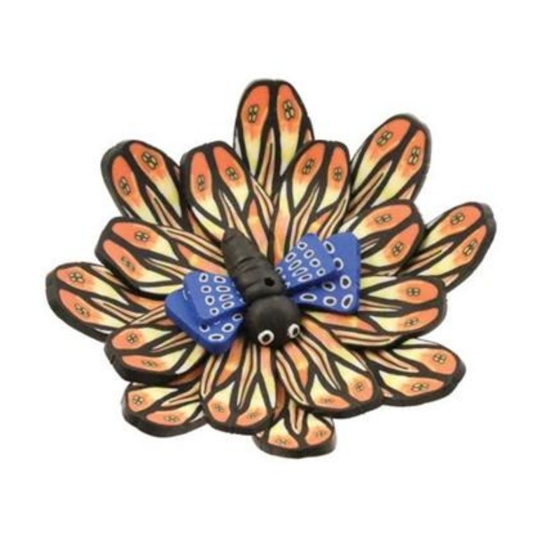 Fimo Round Butterfly Incense Burner - East Meets West USA