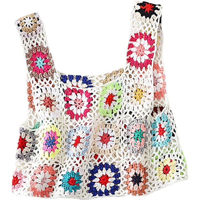 Floral Crochet Crop Top - East Meets West USA