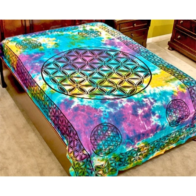Flower of Life Tie Dye Tapestry - East Meets West USA