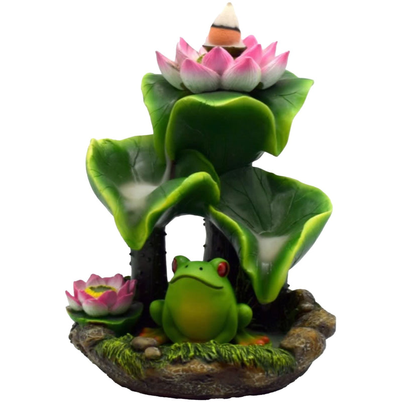 Frog and Lily Pad Backflow Incense Burner - East Meets West USA