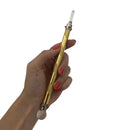 Frosted Twist Healing Wand w/ Clear Quartz - East Meets West USA