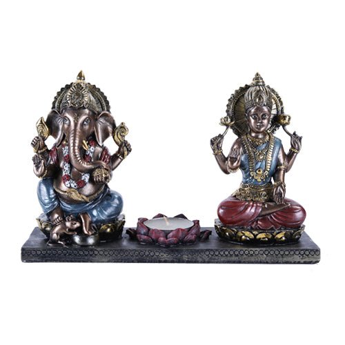 Ganesha and Krishna Candle Holder - East Meets West USA