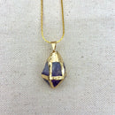 Gold Foil Crystal Cut Neckace - East Meets West USA