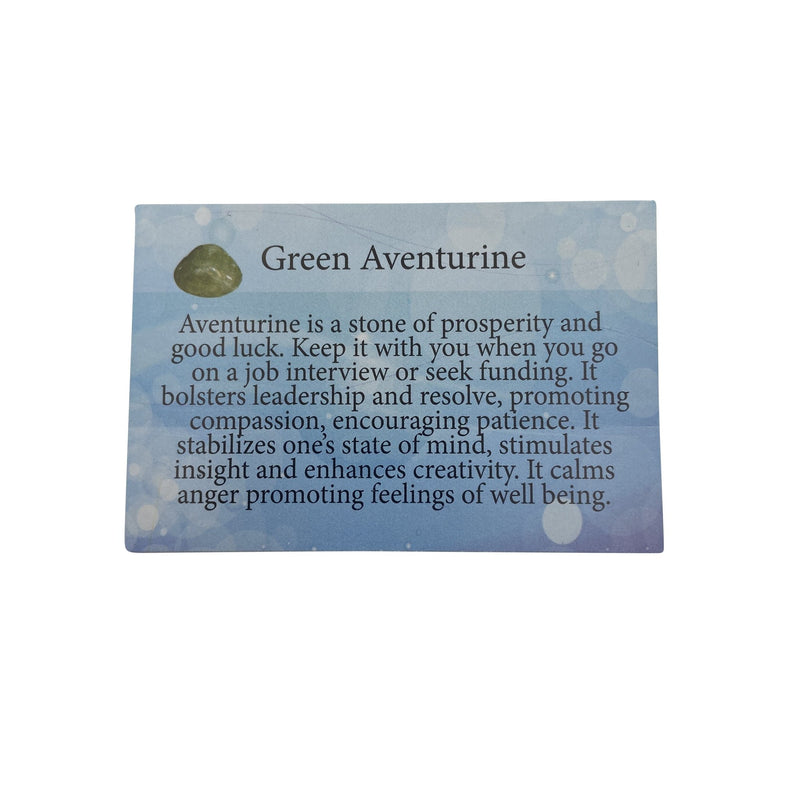 Green Aventurine Information Card - East Meets West USA