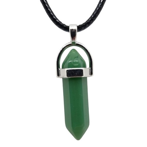 Green Aventurine Point Pendent Necklace - East Meets West USA