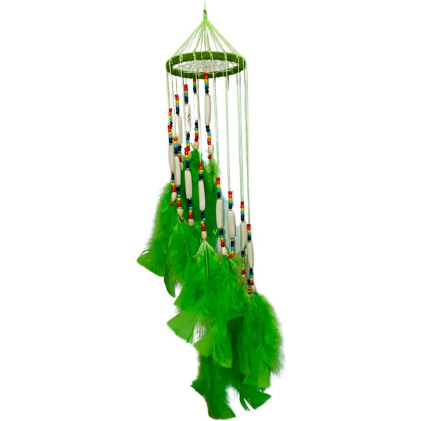 Green Feather Wall Hanging - East Meets West USA