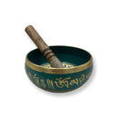 Green Sanskirt Singing Bowl - East Meets West USA