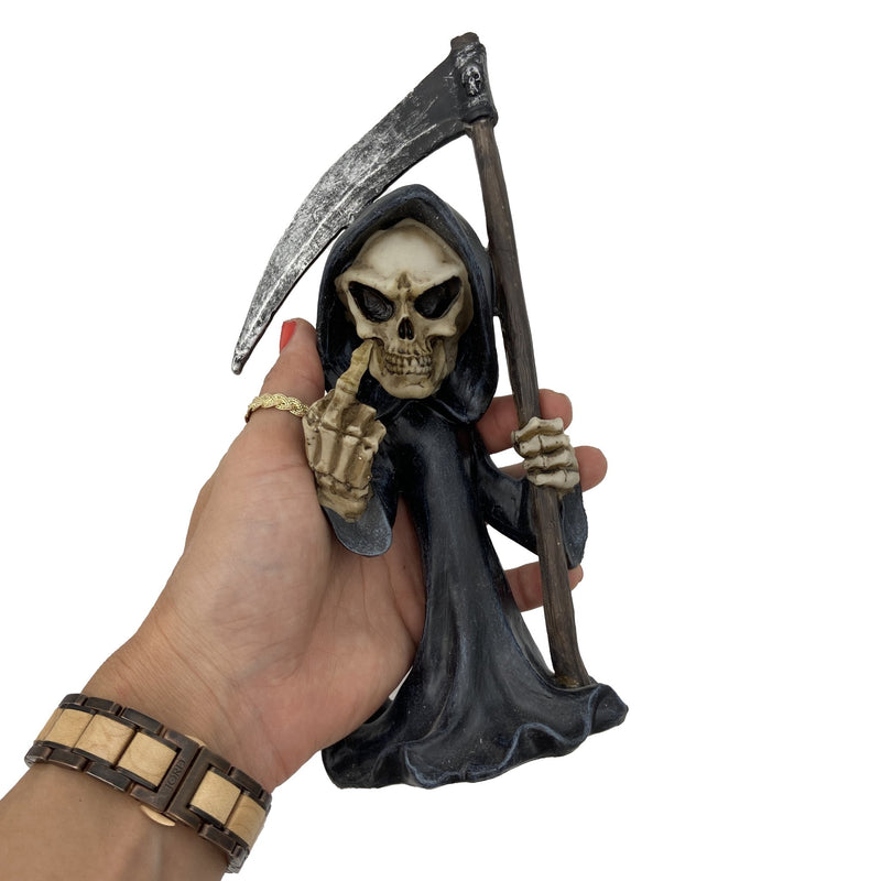 Grim Reaper Flipping Bird Figurine - East Meets West USA