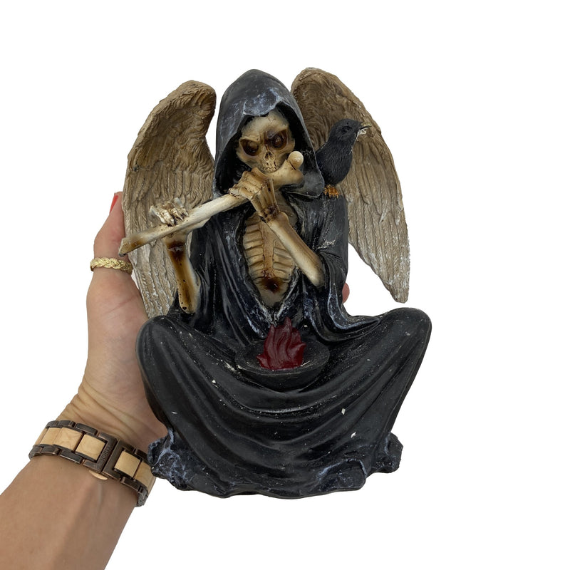 Grim Reaper Playing Flute LED Figurine - East Meets West USA