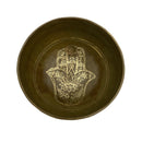 Hammered Brass Etched Hamsa Singing Bowl - East Meets West USA